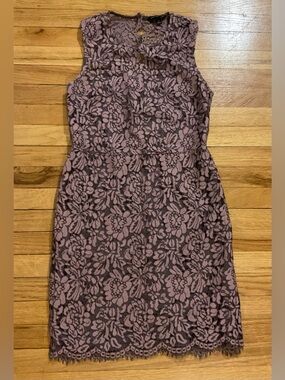 Banana Republic Factory Lace Sleeveless Dress. Dusty purple color. Size 10.